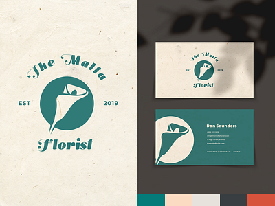 Earthy Florist Logo branding business card business card design earthy floral floral logo florist florist logo logo logo design logotype minimal paper texture