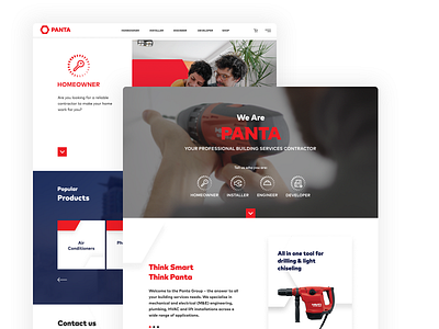 Corporate & eCommerce Building Services Website branding building construction construction company design ecommerce ecommerce shop hexagon hilti minimal power tools ui ui design ui ux video background web design