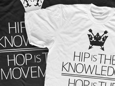 Hip Is The Knowledge. Hop Is The Movement. breaking dance freestyle gold hip hop newfoundland t shirt mock up