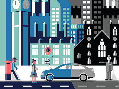 City Life conceptual design design editorial design illustration