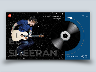 ed sheeran color colorful dailyui ed sheeran love melody music music app music player ui web design website website design