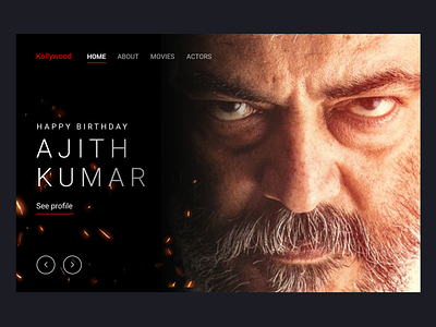 Actor actor birthday ui web web design webdesign website design