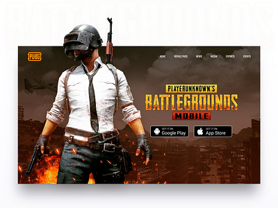 PUBG Landing page ui