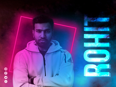 Poster design for Rohit sharma