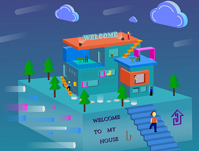 WELCOME TO MY HOUSE illustration