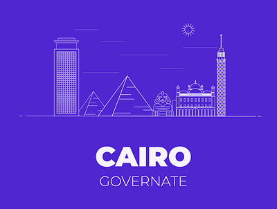 Week 01 - Cairo Sticker brand branding design flat hometown icon illustration illustrator sticker vector warmup weekly challenge weekly ui