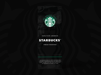 Starbucks Coffee Bag art branding design flat