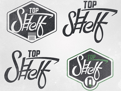 Top Shelf Logo ladder logo script simple