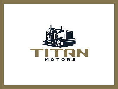 Titan Motors branding icon logo logotype semi truck techy