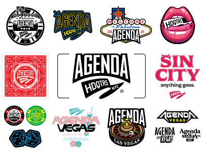 Agenda X HdqtrsNYC® 2021 badge branding design graphic icon illustration logo logotype type