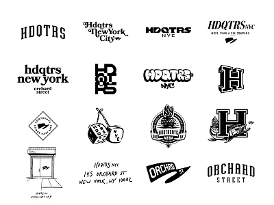 hdqtrsnyc_graphics_set badge branding design graphic icon illustration logo logotype type