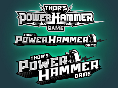 Thor's Power Hammer Game concept design games hammer lightning logo logotype mjolnir thor toys