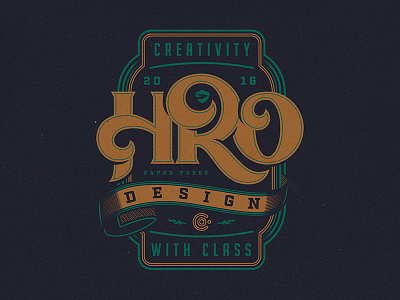 Creativity With Class badge banner creative flourish script type