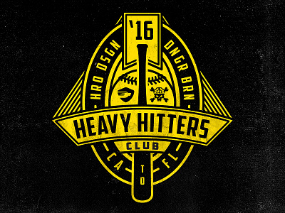 Heavy Hitters badge baseball bat heavy hitters lockup