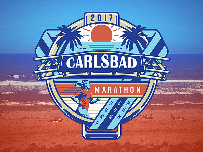 Carlsbad Marathon Graphic Concept Reject badge concept marathon medal reject running