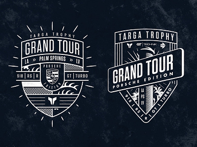 TT Grand Tour PE badge event grand tour graphic porsche racing street sign