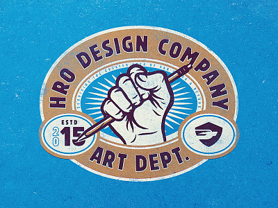 HRO Design Art Dept. badge graphic oldie printed retro texture