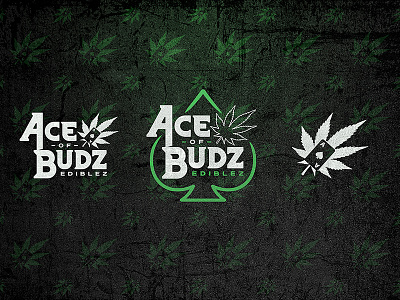 Ace Of Budz Logos ace bud herb icon logo logotype mk spade