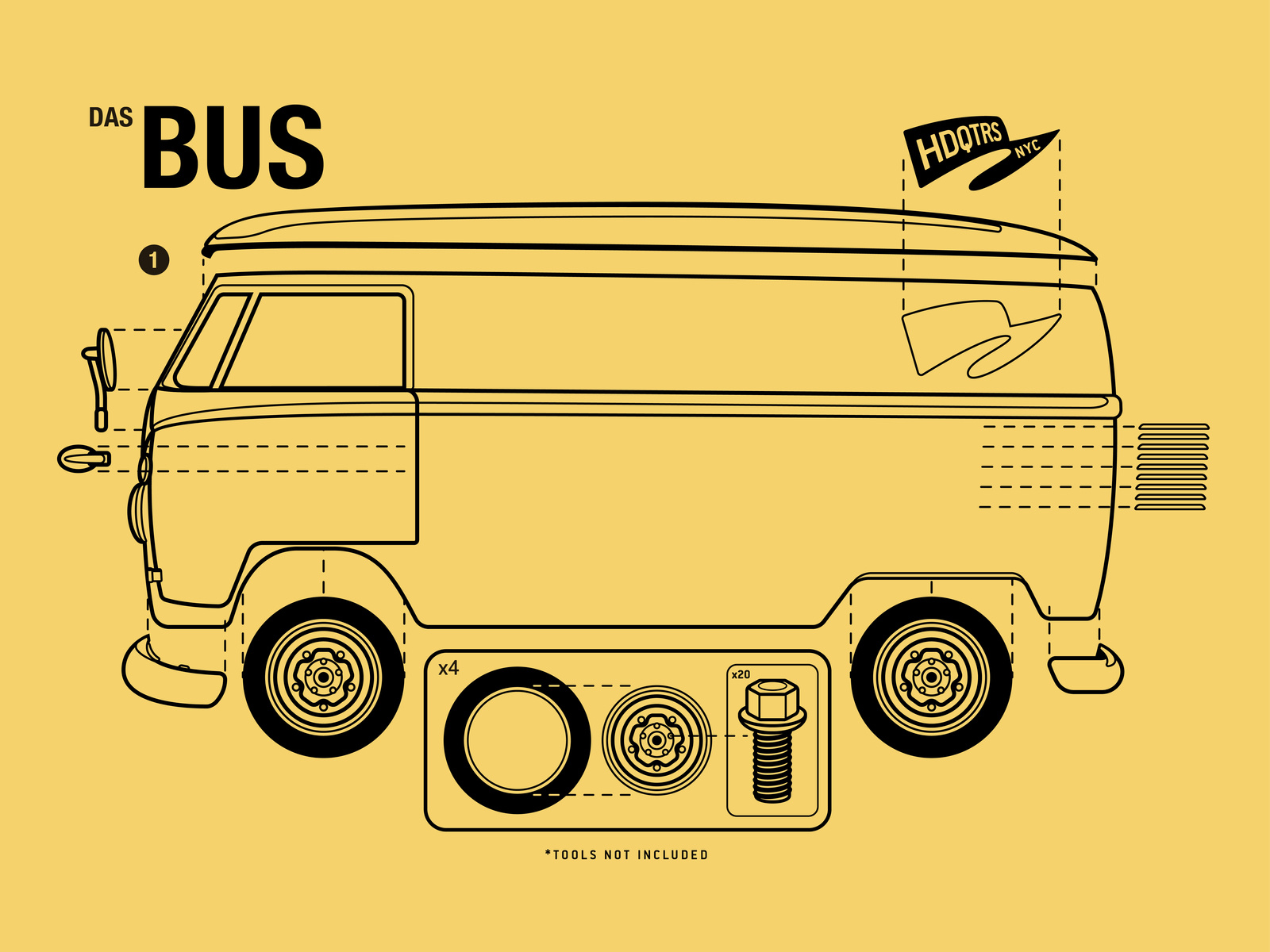 VW Bus Manual Style Graphic by raul sigala on Dribbble
