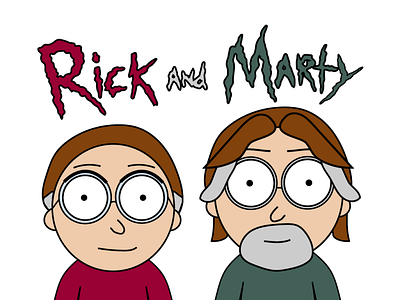 Rick & Marty art characters curseofoakisland graphic design rickandmorty