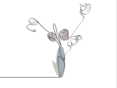 Flower line art adobe illustrator illustration vector