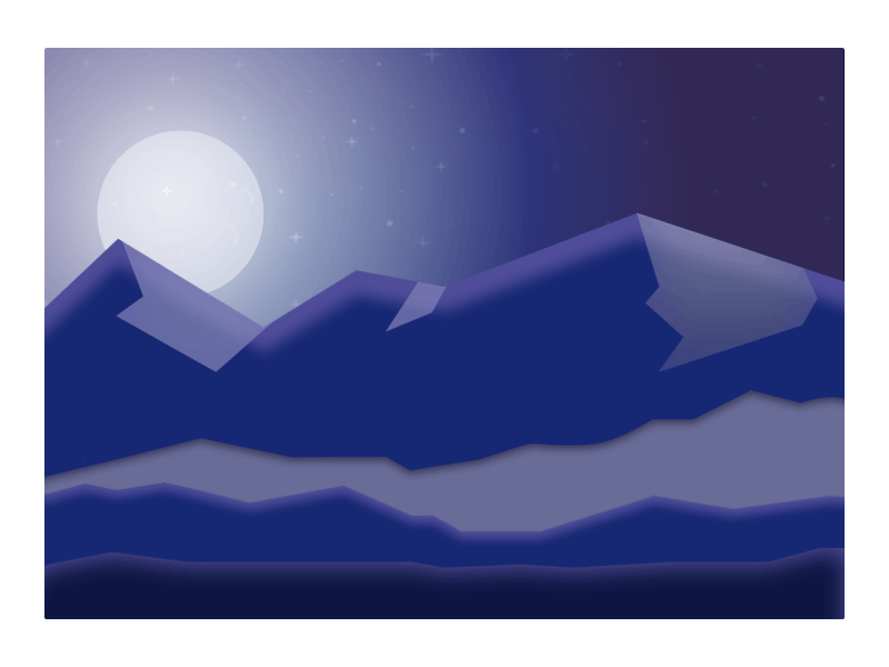 Night animation illustration principle sketch vector