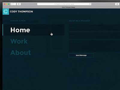Prototyping/Designing a New Portfolio - Menu