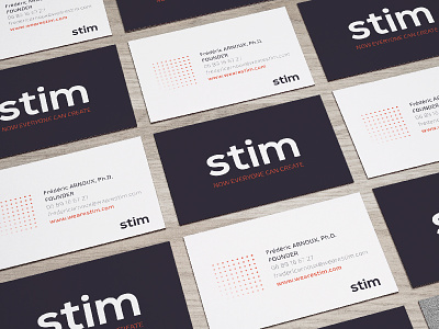 STIM - Business Cards business cards innovation logo mockup print science startup visual identity