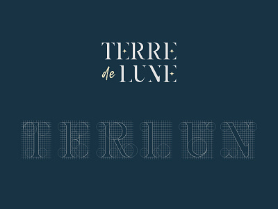 TERRE DE LUNE - Custom font branding custom design identity logo luxury stars typography