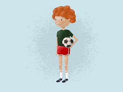 The most dedicated football fan adobe illustrator ball character design football funny illustration illustrator redhead sport vector