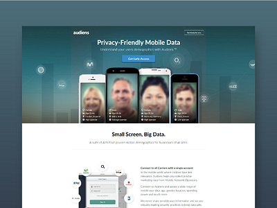 Audiens (2014) audience data collection landing page privacy website