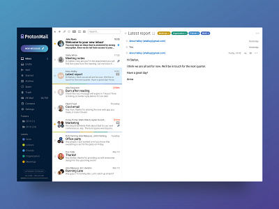 ProtonMail by Stefan on Dribbble