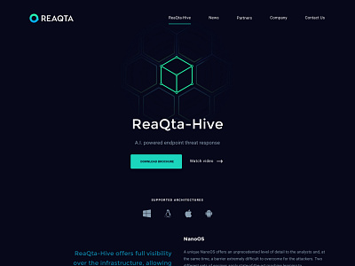 ReaQta Website - ReaQta-Hive