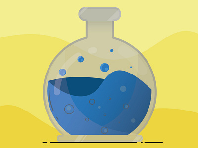 Blue Potion artwork creative creative design design design app game games logo glass bottle icon icons illustration liquid logo portfolio potion potions reflection science vector