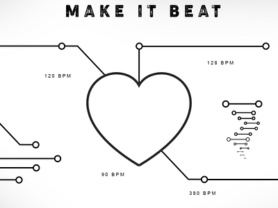 Make it Beat artwork bpm creative creative design design heart logo heartbeat hearts illustration logo love lovely lover science vector