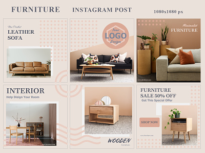 Furniture Instagram Post decoration design furniture interior room