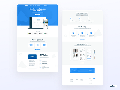 Mowico - eCommerce App Builder branding ecommerce figma la landing mobile app ui ux