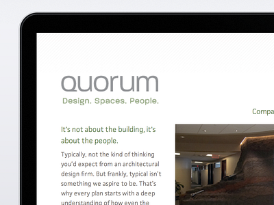 Quorum Architects Website Detail architects detail quorum website