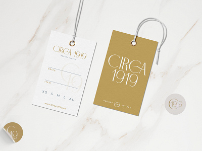 Circa 1919 – Product Tags + Stickers art deco brand identity branding design graphic design product tags stickers