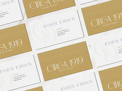 Circa 1919 – Business Cards brand identity branding business card graphic design lettering logo