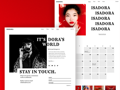 Isadora Site branding ui web design web designer
