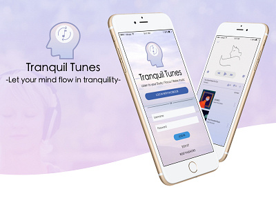 Tranquil Tunes app app design application mobile ui ui design user experience user experience design user interface user interface design ux ux design