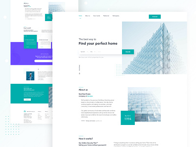 Real Estate Landing page Concept