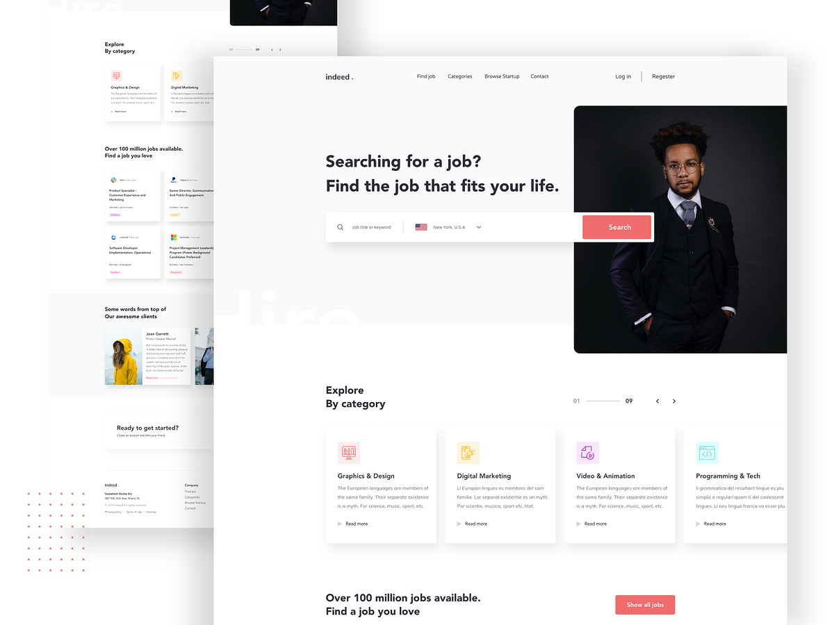Job Portal landing page UI Design by Istiak Mahmud Remon on Dribbble