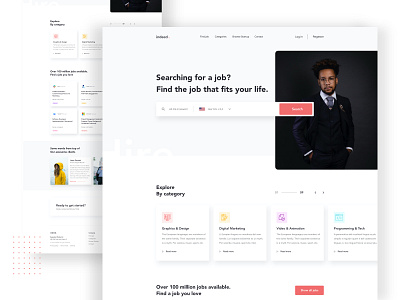 Job Portal landing page UI Design