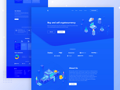 Cryptocurrency landing page