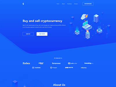 Cryptocurrency landing page by Istiak Mahmud Remon on Dribbble