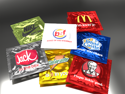 Mega Brand Condoms branding graphic design identity logos vector art