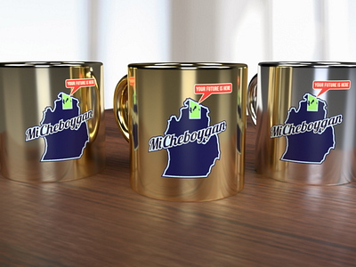 MI CHEBOYGAN MUGS 3 branding corporate identity graphic design graphics identity illustrator logos vector art