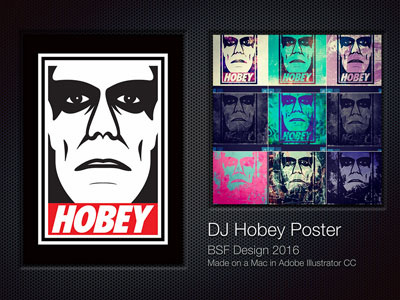 DJ Hobey branding graphic design vector art illustration logos